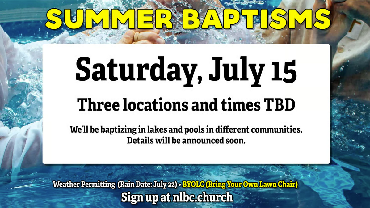 Summer Baptisms